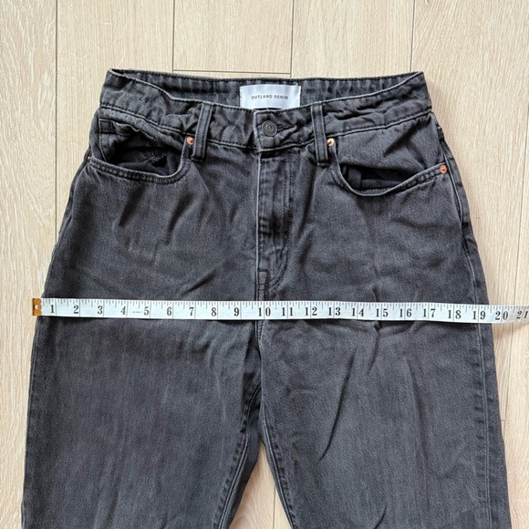 Outland Denim Abigail High Rise Girlfriend Organic Cotton Jeans Aged Black Sz 26 - Picture 4 of 16